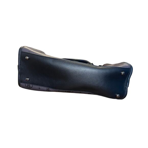 Steve Madden Gilda Satchel Monogram Black Handbag Purse 90s Y2K - Picture 4 of 6